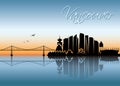 Vancouver skyline - Canada - vector illustration Royalty Free Stock Photo