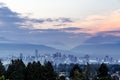 Vancouver Skyline at Dusk Royalty Free Stock Photo