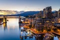 Vancouver Skyline at Dusk Royalty Free Stock Photo