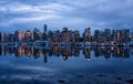 Vancouver Skyline at Dusk Royalty Free Stock Photo