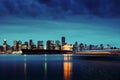 Vancouver skyline by night Royalty Free Stock Photo