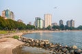 Vancouver skyline from Stanley Park, Canada Royalty Free Stock Photo