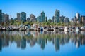 Vancouver skyline, view from Stanley Park in summer, British Columbia Canada Royalty Free Stock Photo