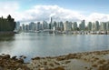 Vancouver skyline and waterfront from Stanley Park. Canada Royalty Free Stock Photo