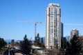 Vancouver SkyTrain new Canada Line to Surrey home rails train sky train road trip traffic big city life convenience Royalty Free Stock Photo