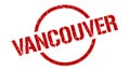 Vancouver stamp. Vancouver grunge round isolated sign.