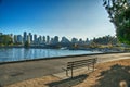 Vancouver Stanley Park Bench Royalty Free Stock Photo