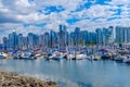 Vancouver Waterfront viewed from the Stanley Park Royalty Free Stock Photo