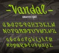 Vandal Graffiti Font Royalty Free Stock Photo