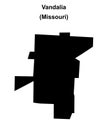 Vandalia outline map Royalty Free Stock Photo
