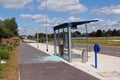 Vandalised bus stop Royalty Free Stock Photo