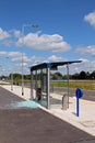 Vandalised bus stop Royalty Free Stock Photo