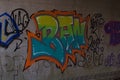 Vandalism Crime Wall of Graffiti.