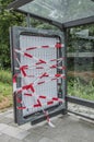 Vandalized Bus Stop At Amsterdam East The Netherlands