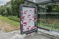 Vandalized Bus Stop At Amsterdam East The Netherlands