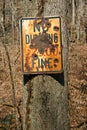 Vandalized No Dumping Sign Royalty Free Stock Photo