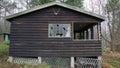 Vandals have broken windows in an old house