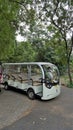 Vandalur,Tamilnadu,India-October 04 2022: Electric sightseeing car in Arignar Anna Zoological Park Royalty Free Stock Photo