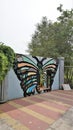 Vandalur,Tamilnadu,India-October 04 2022: Entrance of Beautiful butterfly park of Arignar Anna Zoological Park, AAZP