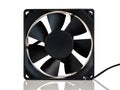 Vane computer fan, cooling of computer parts in the system unit, isolated on a white Royalty Free Stock Photo