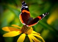 Vanessa atalanta butterfly Royalty Free Stock Photo