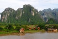 Vang Vieng Landscape, Laos Royalty Free Stock Photo