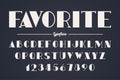 Vanguard vector decorative bold font design, alphabet