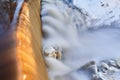 Vanhankaupunginkoski rapids and Vantaa river in extreme cold winter