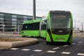 VanHool ExquiCity 24 CNG articulated bus of Skanetrafiken public transportation company in Malmo driving quickly