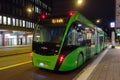VanHool ExquiCity 24 CNG articulated bus of Skanetrafiken public transportation company in Malmo at night