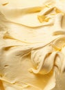 Vanila flavour gelato - full frame detail. Close up of a beige surface texture of vanilla Ice cream. Royalty Free Stock Photo