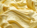 Vanila flavour gelato - full frame detail. Close up of a beige surface texture of vanilla Ice cream. Royalty Free Stock Photo