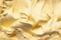 Vanila flavour gelato - full frame detail. Close up of a beige surface texture of vanilla Ice cream.