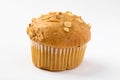 Vanilla almond muffin on white background Royalty Free Stock Photo