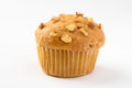 Vanilla almond muffin on white background Royalty Free Stock Photo