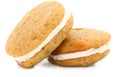 Vanilla Bean Whoopie Pie On White Royalty Free Stock Photo