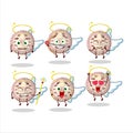 Vanilla biscuit cartoon designs as a cute angel character