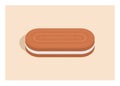 Vanilla biscuit. Simple flat illustration