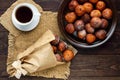 Vanilla cheese balls, deep fried and a cup of tea. Lovely breakfast.