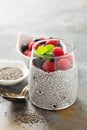 Vanilla chia pudding with fresh berries