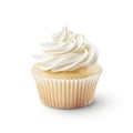 Vanilla cupcake with vanilla frosting buttercream Royalty Free Stock Photo