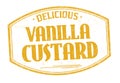 Vanilla custard sign or stamp