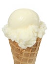 Vanilla Ice Cream Cone Royalty Free Stock Photo