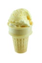 Vanilla Ice Cream Cone Royalty Free Stock Photo