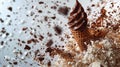 Vanilla Ice Cream Cone With Chocolate Sprinkles Royalty Free Stock Photo