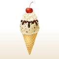 Vanilla Ice cream cone Royalty Free Stock Photo
