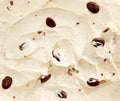 Vanilla ice cream flavored with coffee beans