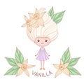 Vanilla ice cream girl character