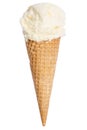 Vanilla ice cream scoop sundae cone icecream ice-cream summer is Royalty Free Stock Photo