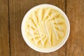 Vanilla Italian ice cream tub Royalty Free Stock Photo